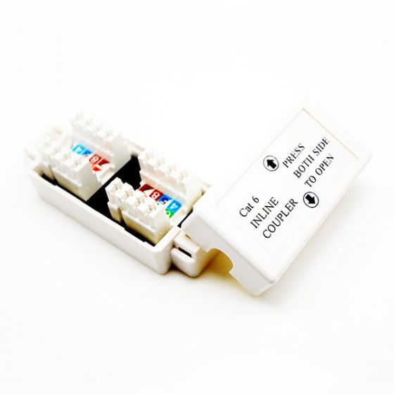 OTHER Cat 6 Inline Coupler - Punch Down: White OTHER