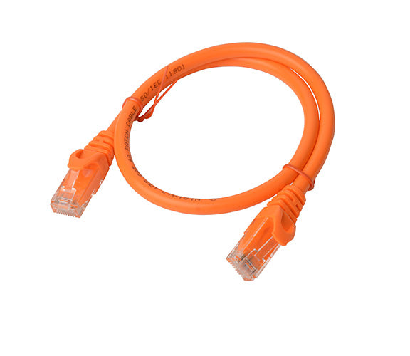 8WARE Cat6a UTP Ethernet Cable 0.5m (50cm) SnaglessÂ Orange 8WARE