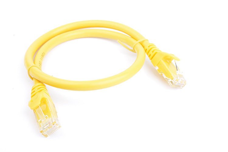 8WARE Cat6a UTP Ethernet Cable 0.5m (50cm) SnaglessÂ Yellow 8WARE