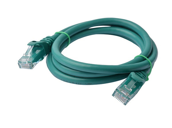 8WARE Cat6a UTP Ethernet Cable 1m SnaglessÂ Green 8WARE