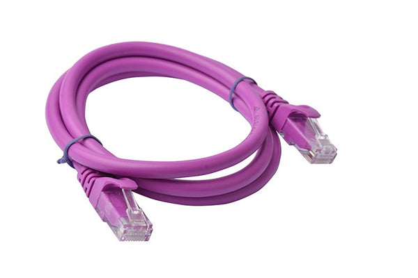 8WARE Cat6a UTP Ethernet Cable 1m SnaglessÂ Purple 8WARE