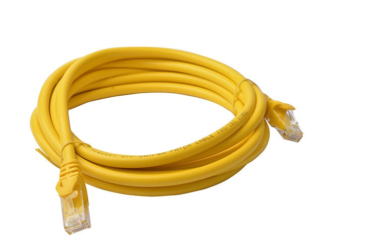 8WARE Cat6a UTP Ethernet Cable 3m SnaglessÂ Yellow 8WARE