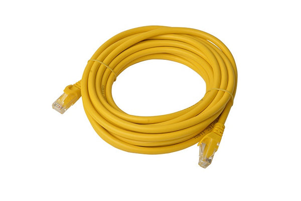 8WARE Cat6a UTP Ethernet Cable 5m SnaglessÂ Yellow 8WARE