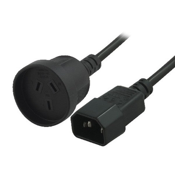 8WARE Power Extension Cable 15cm 3-Pin AU to IEC C14 Female to Male for UPS ~CBC-RC-3083 H40UPSIEC150MM 8WARE