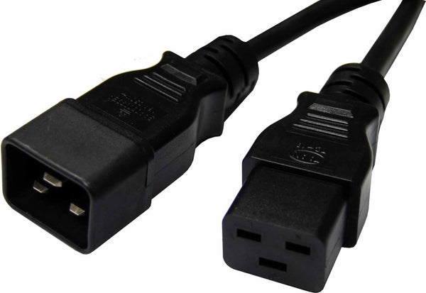 8WARE Power Cable Extension 3m IEC-C19 to IEC-C20 Male to Female 8WARE