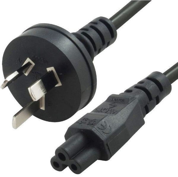 8WARE Power Cable 2m 3-Pin AU to IEC C5 Male to Female 8WARE
