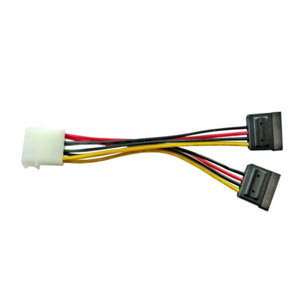 8WARE Molex Power Splitter Cable 15cm 1 x Molex Female to 2 x SATA III 15-Pin 8WARE