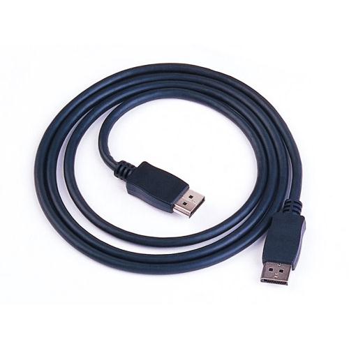 8WARE DisplayPort DP Cable 2m - 20 pins Male to Male 1.2V 30AWG Gold Plated Assembly type Black PVC Jacket RoHS ~CBAT-DP-MM-1M 8WARE