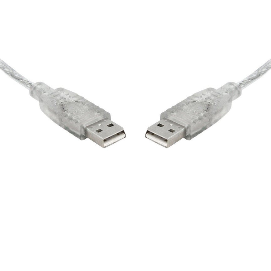 8WARE USB 2.0 Cable 5m A to A Transparent Metal Sheath UL Approved 8WARE