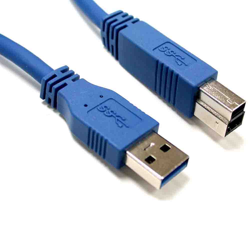 8WARE USB 3.0 Cable 1m A to B Male to Male Blue 8WARE