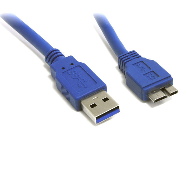 8WARE USB 3.0 Cable 1m A to Micro-USB B Male to Male Blue 8WARE
