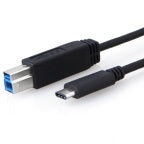 8WARE USB 3.1 Cable 1m Type-C to B Male to Male Black 10Gbps 8WARE