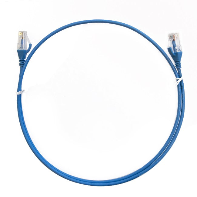 8WARE CAT6 Ultra Thin Slim Cable 5m / 500cm - Blue Color Premium RJ45 Ethernet Network LAN UTP Patch Cord 26AWG 8WARE