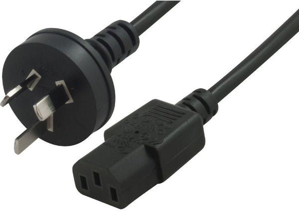 ASTROTEK AU Power Cable 2m - Male Wall 240v PC to Power Socket 3pin to IEC 320-C13 for Notebook/AC Adapter Black AU Certified ~UPAT-IEC-1.8M ASTROTEK