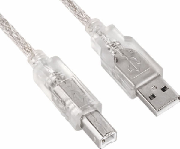 ASTROTEK USB 2.0 Printer Cable 3m - Type A Male to Type B Male Transparent Colour (~CBUSBAB3M) ASTROTEK