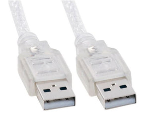 ASTROTEK USB 2.0 Cable 2m - Type A Male to Type A Male Transparent Colour RoHS ~CB8W-UC-2002AA ASTROTEK