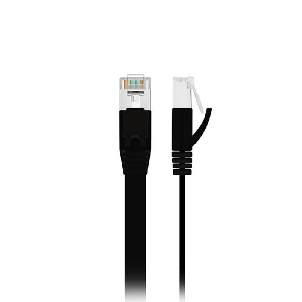 EDIMAX 2m Black CAT6 Network Cable - Flat UTP CAT6 - Flat - Black - Designed for 10GbE Network EDIMAX