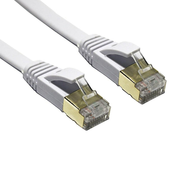 EDIMAX 3m White 10GbE Shielded CAT7 Network Cable - Flat EDIMAX