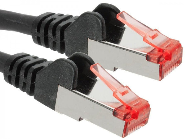 HYPERTEC CAT6A Shielded Cable 0.5m Black Color 10GbE RJ45 Ethernet Network LAN S/FTP Copper Cord 26AWG LSZH Jacket HYPERTEC