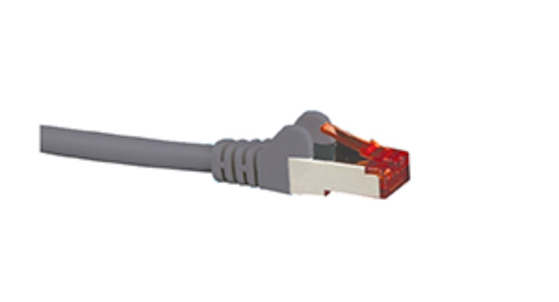 HYPERTEC CAT6A Shielded Cable 0.5m Grey Color 10GbE RJ45 Ethernet Network LAN S/FTP LSZH Cord 26AWG PVC Jacket HYPERTEC