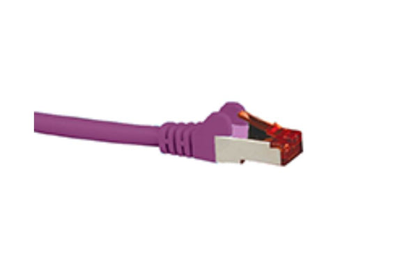 HYPERTEC CAT6A Shielded Cable 10m Purple Color 10GbE RJ45 Ethernet Network LAN S/FTP Copper Cord 26AWG LSZH Jacket HYPERTEC