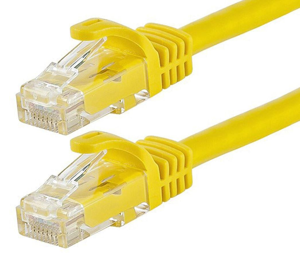 CABAC 0.5m CAT6 RJ45 LAN Ethernet Network Yellow Patch Lead LS CABAC