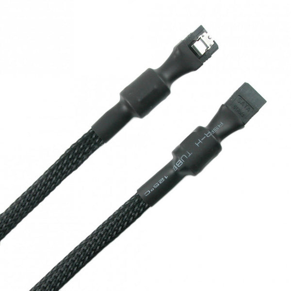 SIMPLECOM CA110S Premium SATA 3 HDD SSD Data Cable Sleeved with Ferrite Bead Lead Clip Straight SIMPLECOM