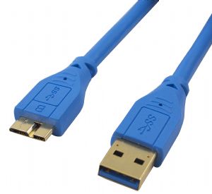 CABAC 3m USB 3.0 AM Micro BM G/P Blue Cable LS CABAC