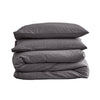 Cosy Club Duvet Cover Quilt Set Flat Cover Pillow Case Essential Black King Deals499
