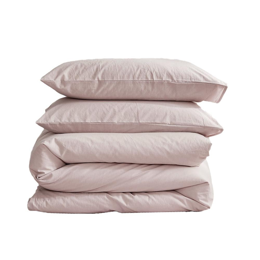 Cosy Club Duvet Cover Quilt Set Flat Cover Pillow Case Essential Purple King Deals499