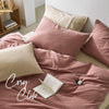 Cosy Club Quilt Cover Set Cotton Duvet King Red Beige Deals499