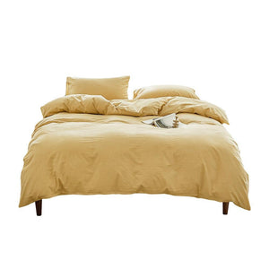 Cosy Club Duvet Cover Quilt Set Flat Cover Pillow Case Essential Yellow King Deals499