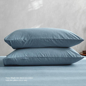 Cosy Club Duvet Cover Quilt Set Flat Cover Pillow Case Essential Blue Queen Deals499