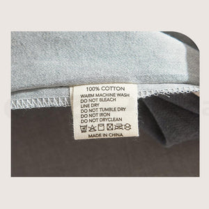 Cosy Club Quilt Cover Set Cotton Duvet Single Blue Dark Grey Deals499