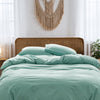 Cosy Club Duvet Cover Quilt Set Flat Cover Pillow Case Essential Green Single Deals499