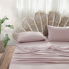 Cosy Club Sheet Set Bed Sheets Set Double Flat Cover Pillow Case Purple Essential Deals499