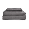 Cosy Club Sheet Set Bed Sheets Set Queen Flat Cover Pillow Case Black Essential Deals499