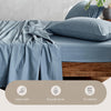 Cosy Club Sheet Set Bed Sheets Set Queen Flat Cover Pillow Case Blue Essential Deals499