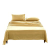 Cosy Club Sheet Set Bed Sheets Set Queen Flat Cover Pillow Case Yellow Essential Deals499