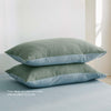 Cosy Club Cotton Sheet Set Bed Sheets Set Single Cover Pillow Case Grey Blue Deals499