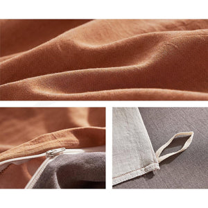 Cosy Club Sheet Set Cotton Sheets Single Orange Brown Deals499