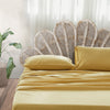 Cosy Club Sheet Set Bed Sheets Set Single Flat Cover Pillow Case Yellow Essential Deals499