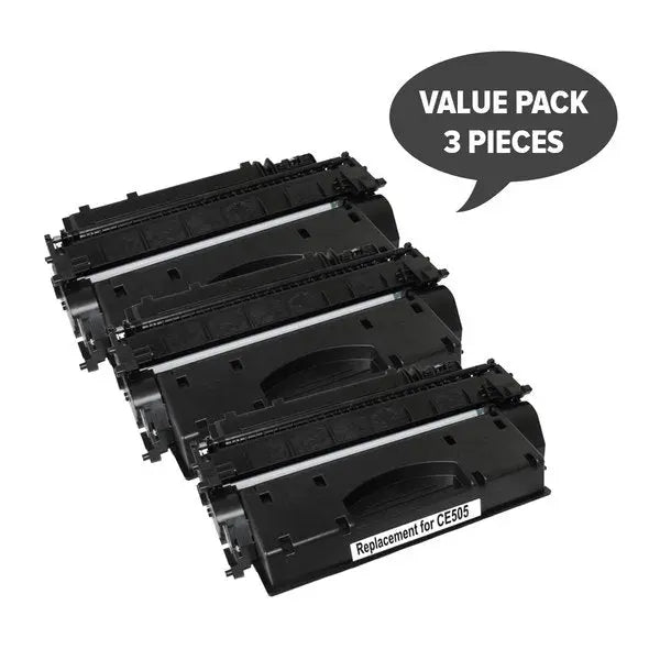 CE505A #05A Cart 319i Black Premium Generic Toner (Set of 3) HP