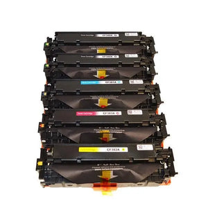 CF380X #312X Series Premium Generic Remanufactured Laser Toner Cartridge PLUS extra Black Set (5 cartridges) HP