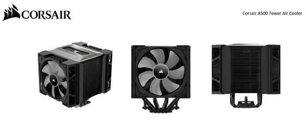 CORSAIR A500 Tower Dual Fan Air CPU Cooler. ML120 PWM Fan x 2. Intel LGA 1200/1150/1151/1155/1156 / 2011/2011-3/2066 AMD AM4/AM3/FM2/FM1 Ryzen 9 (LS) CORSAIR