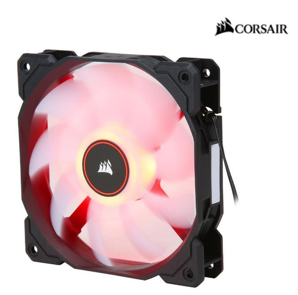 CORSAIR Air Flow 120mm Fan Low Noise Edition / Red LED 3 PIN - Hydraulic Bearing, 1.43mm H2O. Superior cooling performance and LED illumination CORSAIR