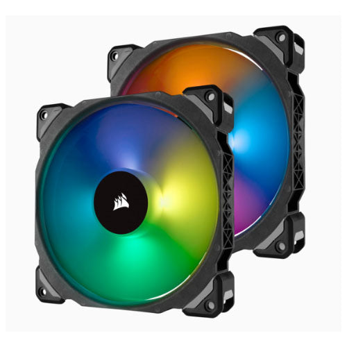 CORSAIR ML140 PRO RGB 2 Fan Pack with Lighting Node Pro, 140mm Premium Magnetic Levitation RGB LED PWM Fan CORSAIR