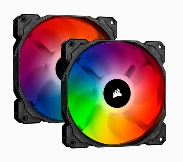 CORSAIR SP 140mm Fan RGB PRO Twin Pack with Lighting Node Core, ICUE Software. CORSAIR