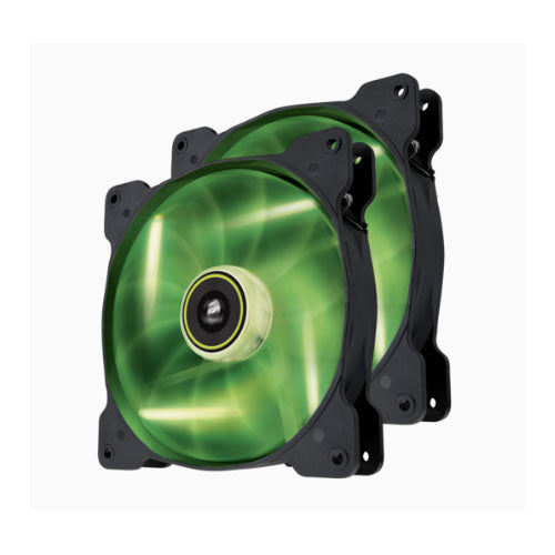 CORSAIR SP 140mm Fan with Green LED High Pressure Twin Pack! (LS) CORSAIR