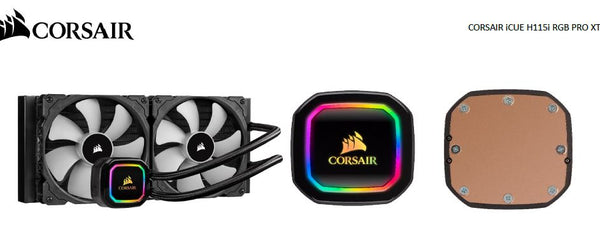 CORSAIR Hydro H115i RGB PRO XT 280mm Liquid CPU Cooler. Intel 1200, 1150x, 2011, 2066, AM3, AM2, AM4, TR4, sTRX4, sTR4. 5 Years Warranty CORSAIR